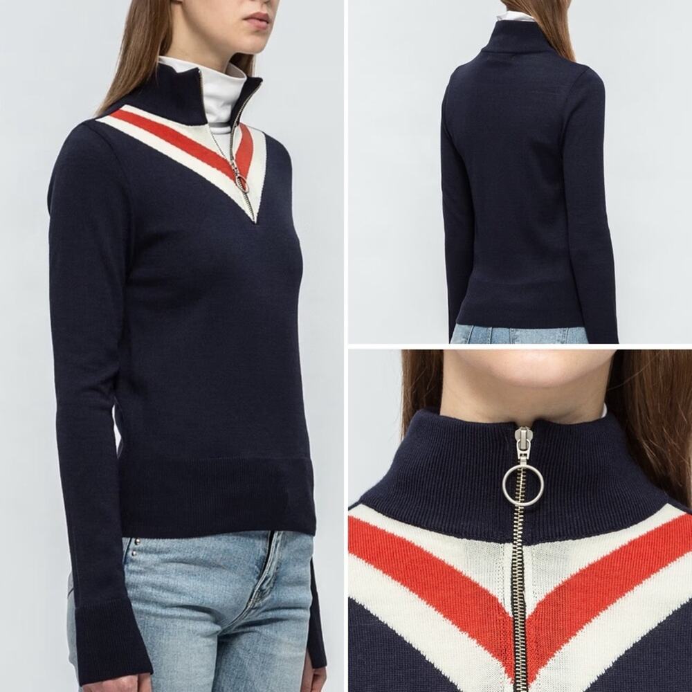 ADSB Andersson Bell $399 O Ring Mod Zip Sweater Womens S NWOT